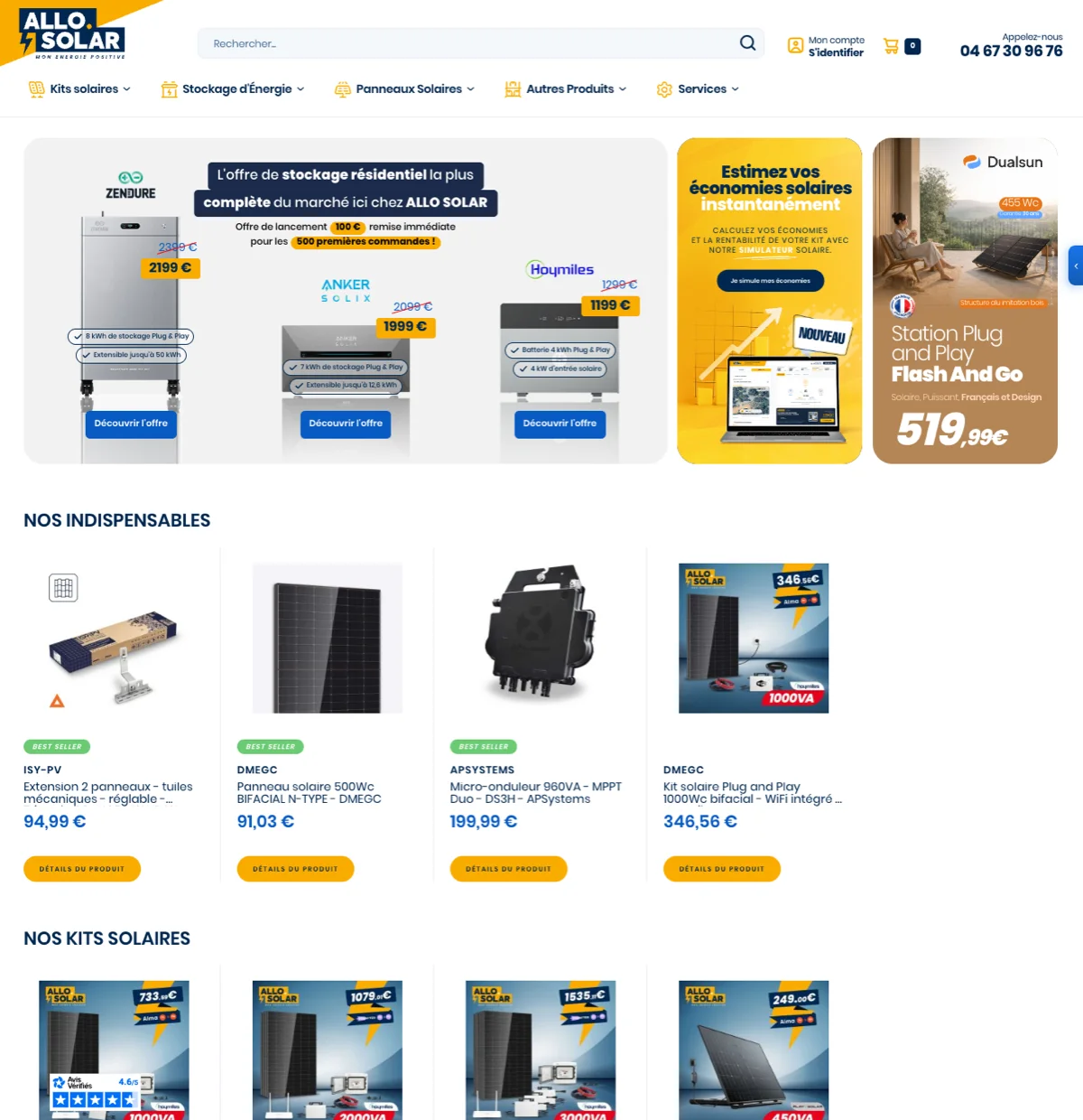 Site e-commerce AlloSolar